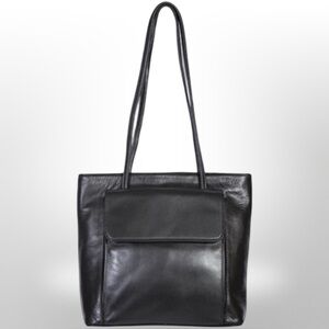 Hidesign Soft Leather Shoulder Bag • Classic Black • Everyday Chic